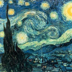 pintura post- impresionismo 'noche estrellada'
